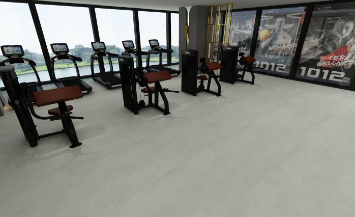 Phòng tập Gym được hoàn thiện bởi mẫu sàn SPC SA 122 của An Cường